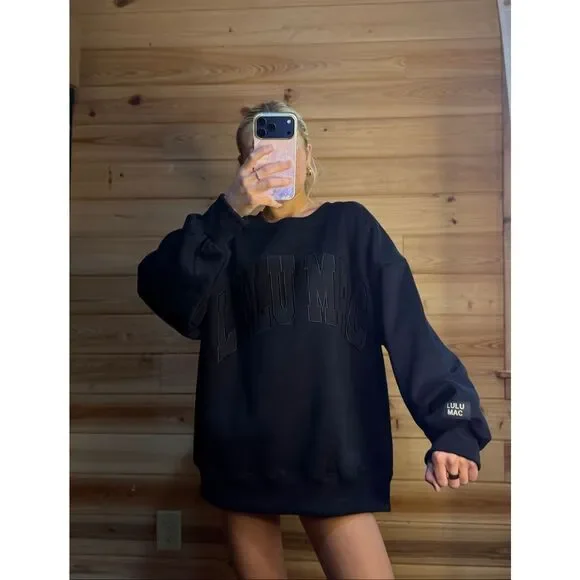 Black Lulu Mac Sweatshirt NWT - Picture 4 of 6